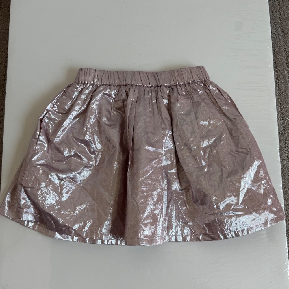 Mini Boden Pink Metallic A-Line Mini Skirt Size 5-6